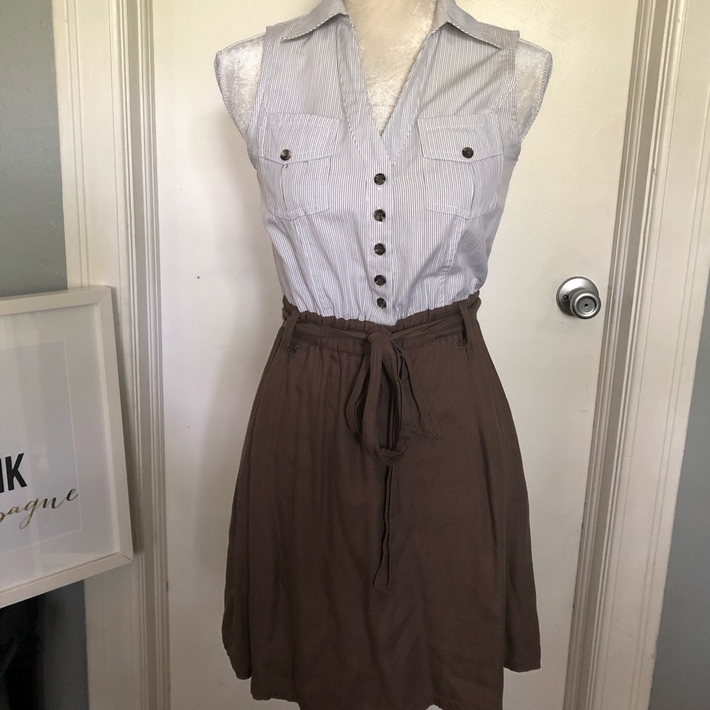 Like new fit and flare shirt dress M